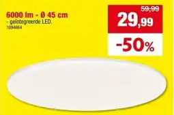 Hubo Plafondlamp Colden 6000 lm aanbieding