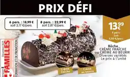 Cora Bûche Crème Fraîche ou Creme au Beurre aanbieding