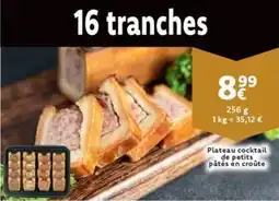 Cora Plateau cocktail de petits pâtés en croûte aanbieding