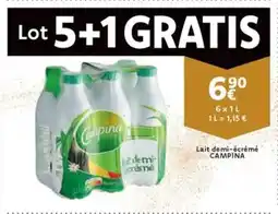 Cora Lait de mi-écrémé campina aanbieding