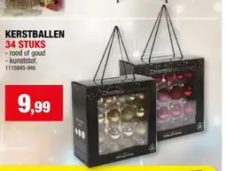 Hubo KERSTBALLEN 34 STUKS aanbieding