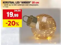 Hubo KERSTBAL LED “AMBER 20 cm aanbieding