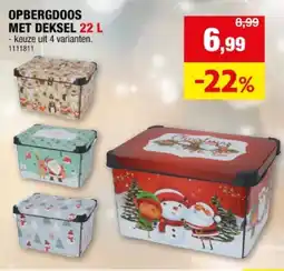 Hubo OPBERGDOOS MET DEKSEL 22 L aanbieding