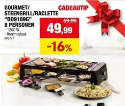 Hubo GOURMET/STEENGRILL/RACLETTE D09189G 8 PERSONEN aanbieding