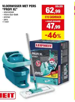 Hubo VLOERWISSER MET PERS PROFI XL aanbieding