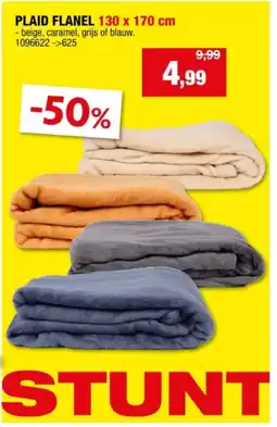 Hubo PLAID FLANEL 130 x 170 cm aanbieding