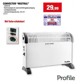 Hubo CONVECTOR MISTRAL aanbieding