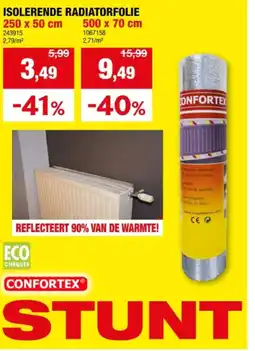 Hubo ISOLERENDE RADIATORFOLIE 250 x 50 cm aanbieding
