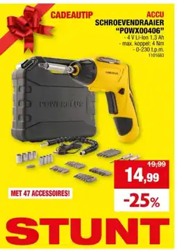 Hubo SCHROEVENDRAAIER POWXO0406 aanbieding