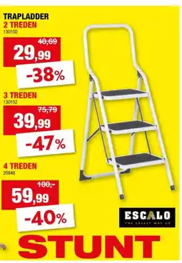 Hubo TRAPLADDER 2 TREDEN aanbieding