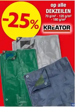 Hubo op alle DEKZEILEN aanbieding