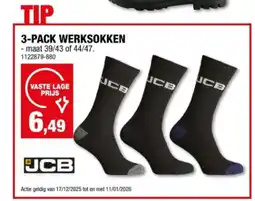 Hubo 3-PACK WERKSOKKEN aanbieding