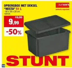 Hubo OPBERGBOX MET DEKSEL NESTA 51 L aanbieding