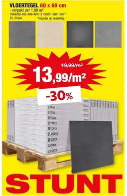 Hubo VLOERTEGEL 60 x 60 cm aanbieding