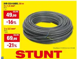 Hubo XVB CCA KABEL 50 m 3 x 1,5 mm² aanbieding