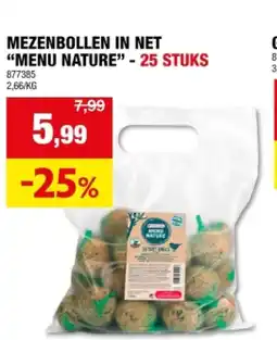 Hubo MEZENBOLLEN IN NET MENU NATURE - 25 STUKS aanbieding