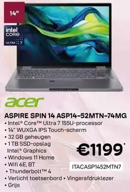 CompuDeals Acer Aspire Spin 14 ASP14-52MTN-74MG aanbieding