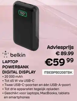 CompuDeals Belkin Laptop Powerbank Digital Display aanbieding