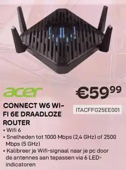 CompuDeals Connect W6 WiFi 6E Draadloze Router aanbieding