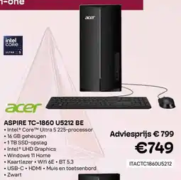 CompuDeals Acer Aspire TC-1860 U5212 BE aanbieding