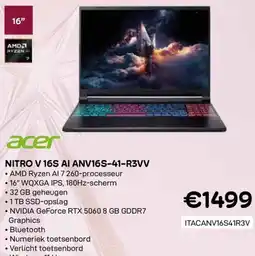 CompuDeals Acer Nitro V 16S AI ANV16S-41-R3VV aanbieding