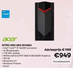 CompuDeals Acer Nitro N50 656 1514560 aanbieding