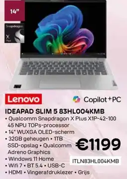 CompuDeals Lenovo Ideapad Slim 5 83HL004KMB aanbieding