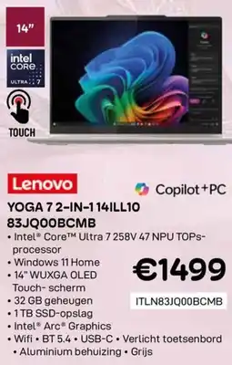 CompuDeals Lenovo Yoga 7 2-in-1 14ILL10 83JQ0OBCMB aanbieding