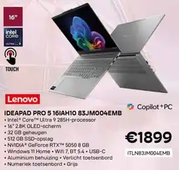 CompuDeals Lenovo Ideapad Pro 5 16|AH10 83JM004EMB aanbieding