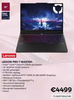 CompuDeals Lenovo Legion Pro 7 161AX10H aanbieding