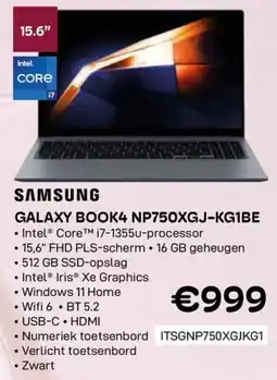 CompuDeals Samsung Galaxy Book4 NP750XGJ-KG1BE aanbieding