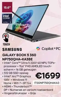 CompuDeals Samsung Galaxy Book 5 360 NP750QHA-KA3BE aanbieding