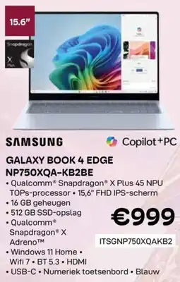 CompuDeals Samsung Galaxy Book 4 Edge NP750XQA-KB2BE aanbieding