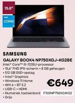 CompuDeals Samsung Galaxy Book 4 NP750XGJ-KG2BE aanbieding