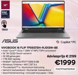 CompuDeals ASUS Vivobook 16 FLIP TP3607SH-RJ013W-BE aanbieding