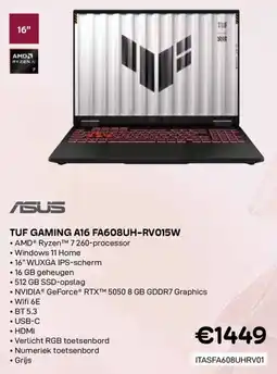 CompuDeals ASUS TUF Gaming A16 FA608UH-RV015W aanbieding