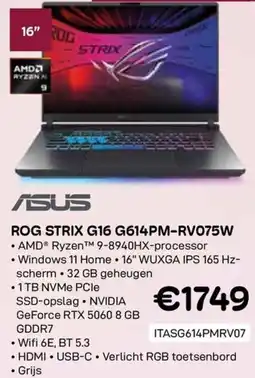 CompuDeals ASUS Rog Strix G16 G614PM-RV075W aanbieding