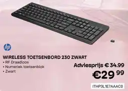 CompuDeals hp Wireless toetsenbord 230 zwart aanbieding