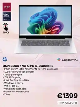 CompuDeals hp Omnibook 7 NG AI PC 17-DC0013NB aanbieding