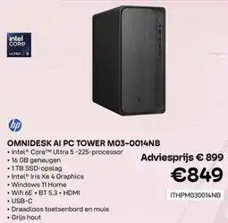 CompuDeals hp Omnidesk AI PC TOWER M03-0014NB aanbieding