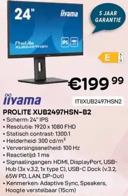 CompuDeals iiyama Prolite XUB2497HSN-B2 aanbieding