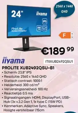 CompuDeals iiyama Prolite XUB2492QSU-B1 aanbieding
