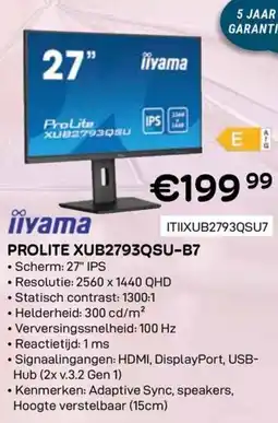 CompuDeals iiyama Prolite XUB2793QSU-B7 aanbieding