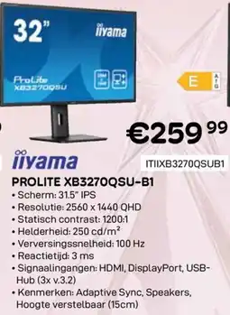 CompuDeals iiyama Prolite XB3270QSU-B1 aanbieding