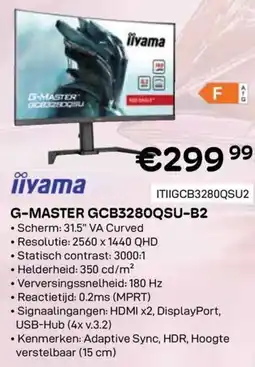 CompuDeals iiyama G-Master GCB3280QSU-B2 aanbieding