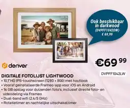 CompuDeals Denver digitale fotolijst lightwood aanbieding