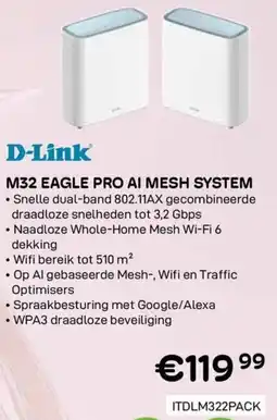 CompuDeals D-Link M32 Eagle Pro AI Mesh System aanbieding