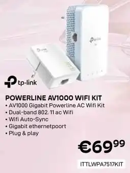 CompuDeals tp-link Powerline AV1000 wifi kit aanbieding