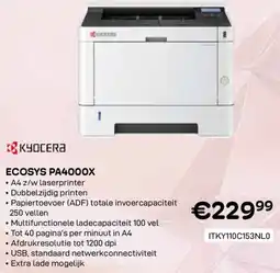 CompuDeals Kyocera ecosys PA4000X aanbieding