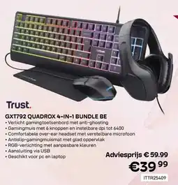 CompuDeals Trust GXT792 quadrox 4 in 1 bundle BE aanbieding